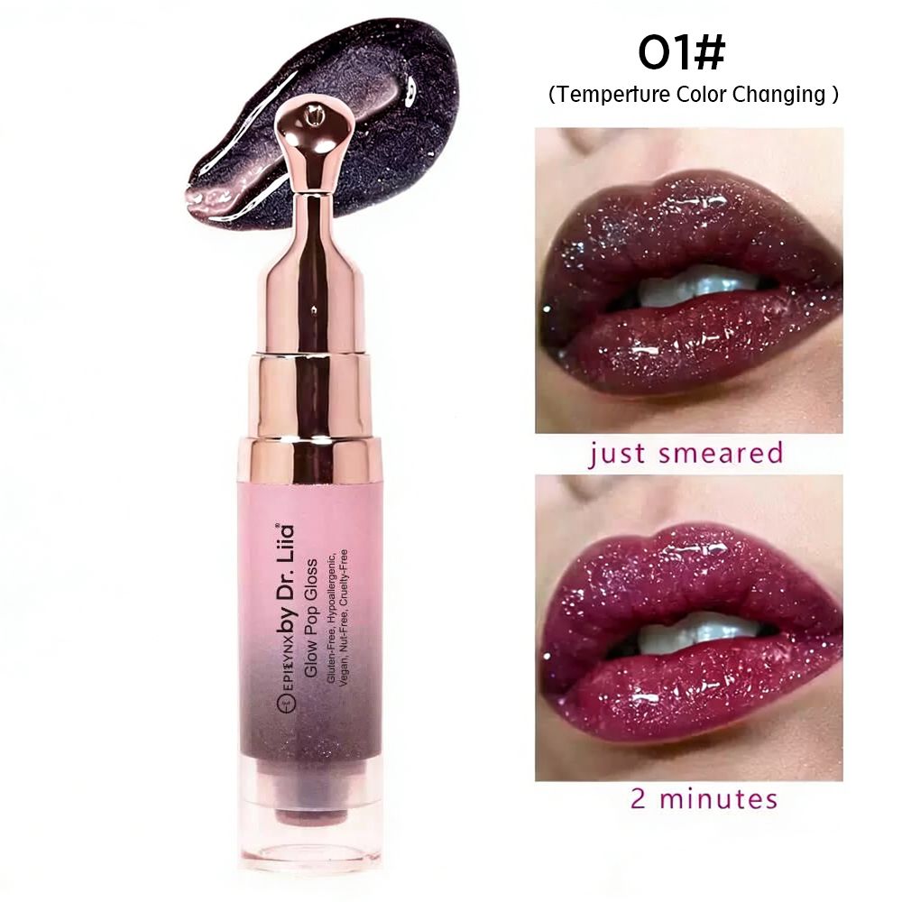 Glow Pop Lip Stain – Long-Wear Buildable Tint, Vegan, Gluten-Free & Nut-Free