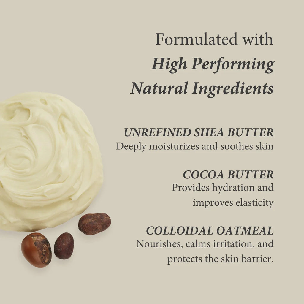 Whipped Shea Body Butter with Colloidal Oatmeal | For Dry, Sensitive and Eczema-Prone Skin