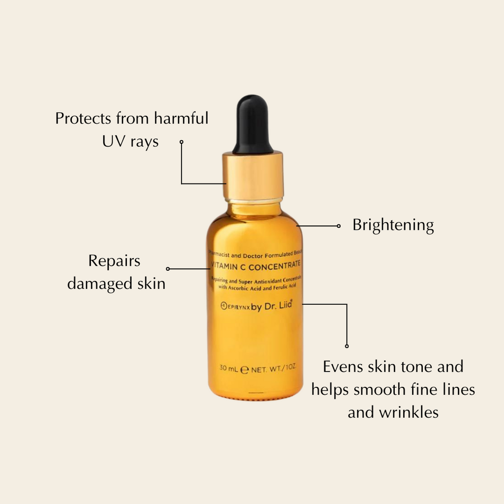 Brightening Vitamin C Glow Serum for Sensitive & Dry Skin – Vegan, Gluten-Free, Anti-Aging, Fragrance-Free